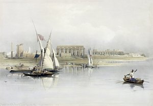 Veduta generale delle rovine di Luxor dal Nilo, da Egitto e Nubia, Vol.1